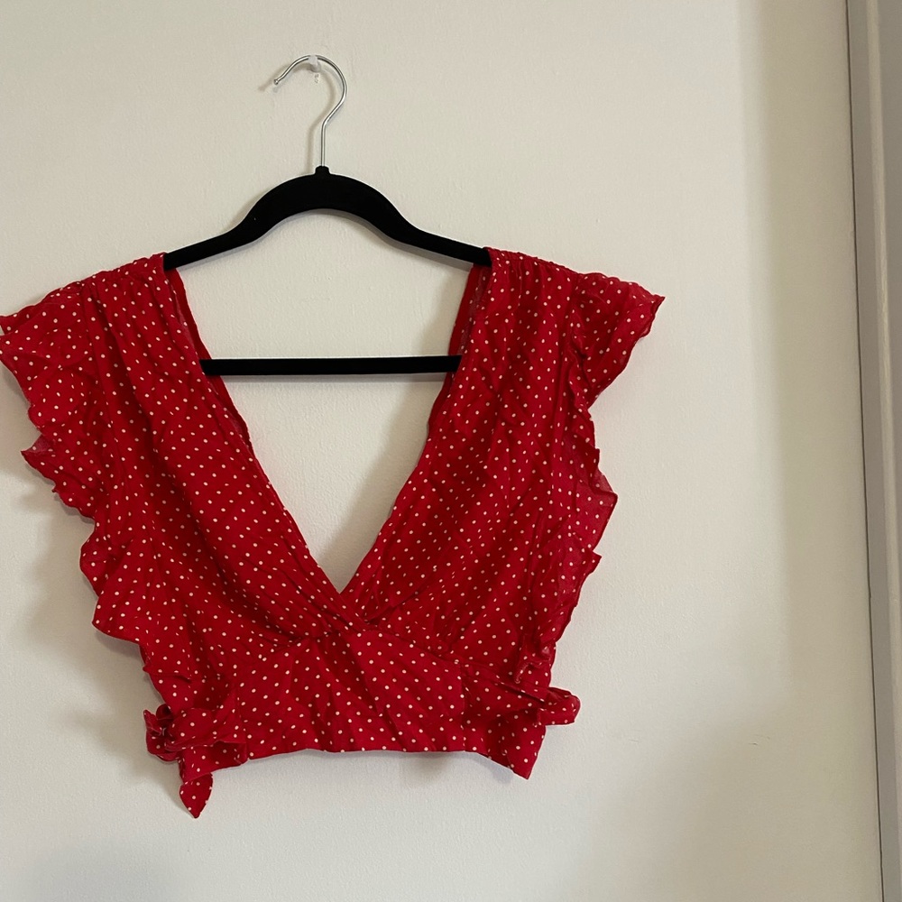 Free people polka dot crop top